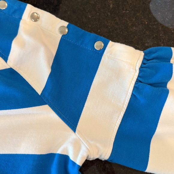 Anthropologie Maeve Blue/White French Terry Sweatshirt Size Medium - Picture 12 of 16